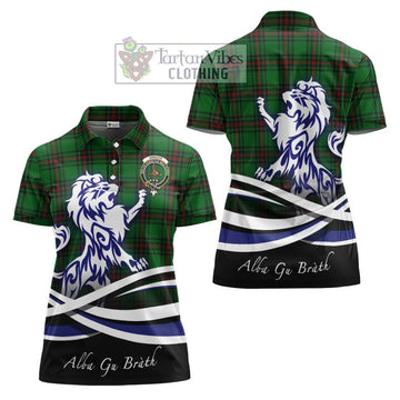 Orrock Tartan Women's Polo Shirt with Alba Gu Brath Regal Lion Emblem Women - Tartan Vibes Clothing