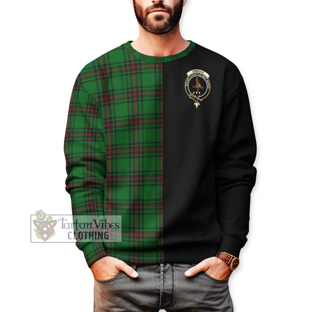 Orrock Tartan Sweatshirt with Family Crest and Half Of Me Style Unisex - Tartan Vibes Clothing