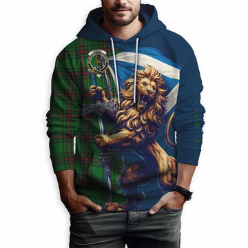 Orrock Tartan Family Crest Hoodie with Scottish Majestic Lion Zip Hoodie - Tartan Vibes Clothing