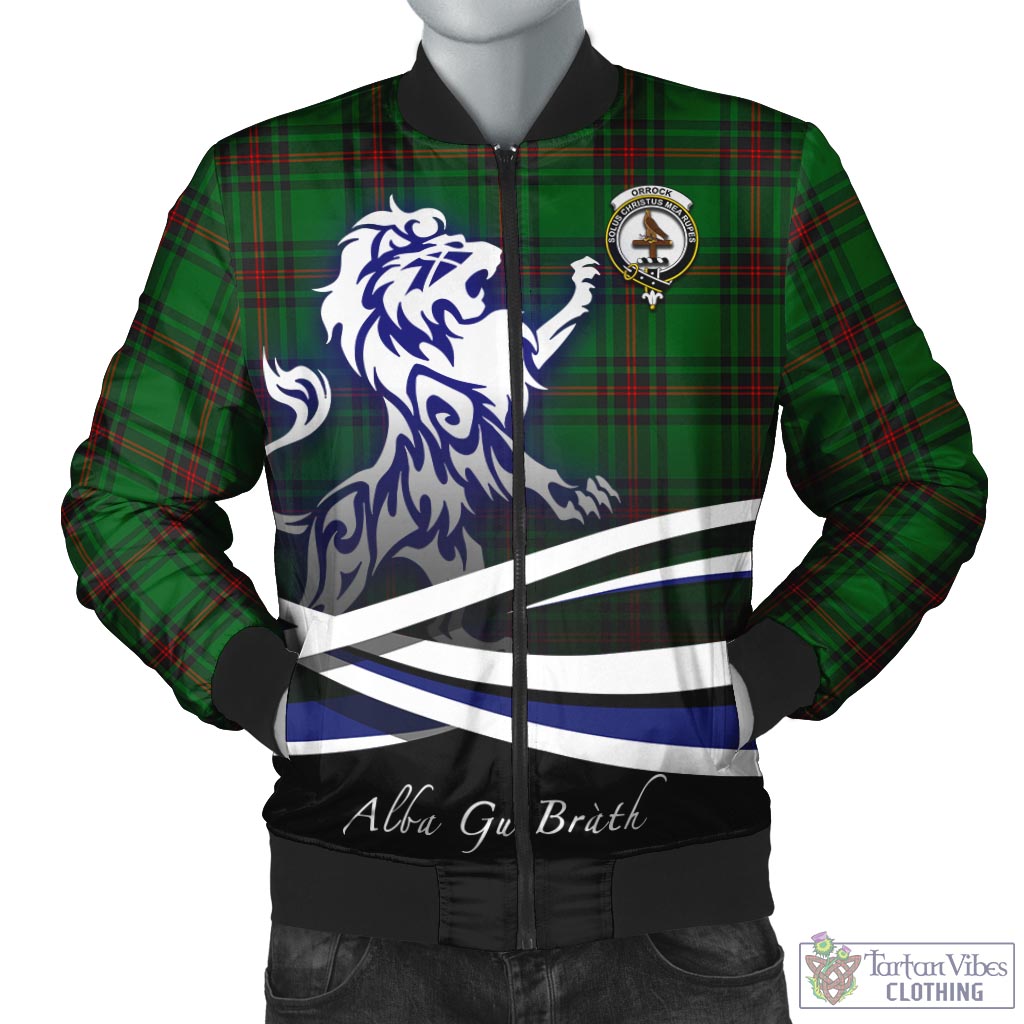 Orrock Tartan Bomber Jacket with Alba Gu Brath Regal Lion Emblem Unisex - Tartan Vibes Clothing