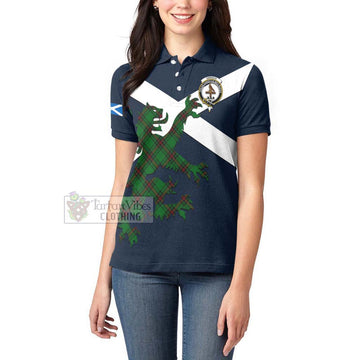 Orrock Tartan Lion Rampant Women's Polo Shirt Proudly Display Your Heritage with Alba Gu Brath and Clan Name Women - Tartan Vibes Clothing