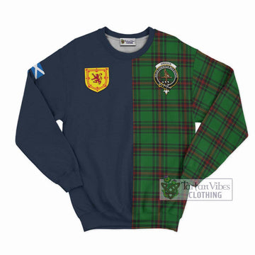 Orrock Tartan Sweatshirt Alba with Scottish Lion Royal Arm Half Style Unisex - Tartan Vibes Clothing