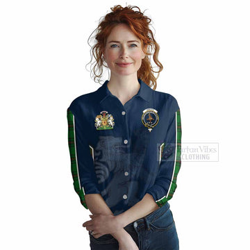 Orrock Tartan Women's Casual Shirt with Family Crest and Lion Rampant Vibes Sport Style Female - Tartan Vibes Clothing