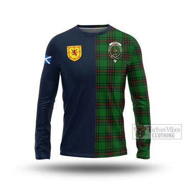 Orrock Tartan Long Sleeve T-Shirt Alba with Scottish Lion Royal Arm Half Style Unisex - Tartan Vibes Clothing