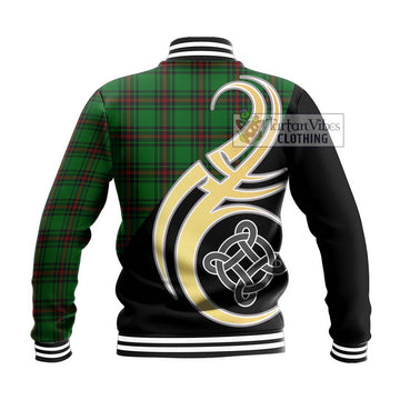 Orrock Tartan Baseball Jacket with Family Crest and Celtic Symbol Style - Tartan Vibes Clothing
