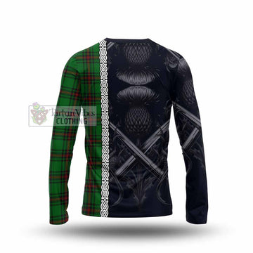 Orrock Tartan Long Sleeve T-Shirt with Family Crest Cross Sword Thistle Celtic Vibes - Tartan Vibes Clothing