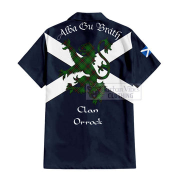 Orrock Tartan Lion Rampant Hawaiian Shirt Proudly Display Your Heritage with Alba Gu Brath and Clan Name - Tartan Vibes Clothing
