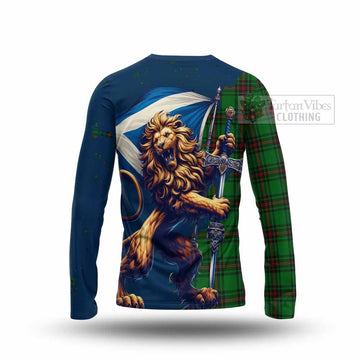 Orrock Tartan Family Crest Long Sleeve T-Shirt with Scottish Majestic Lion - Tartan Vibes Clothing