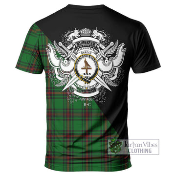 Orrock Tartan T-Shirt with Family Crest and Military Logo Style - Tartan Vibes Clothing