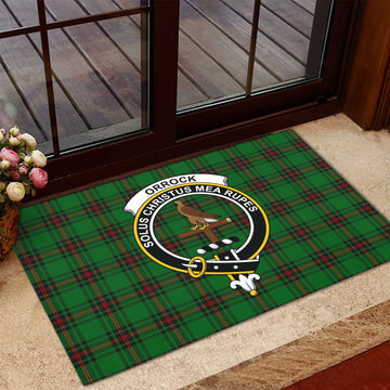 Orrock Tartan Rubber Doormat with Family Crest