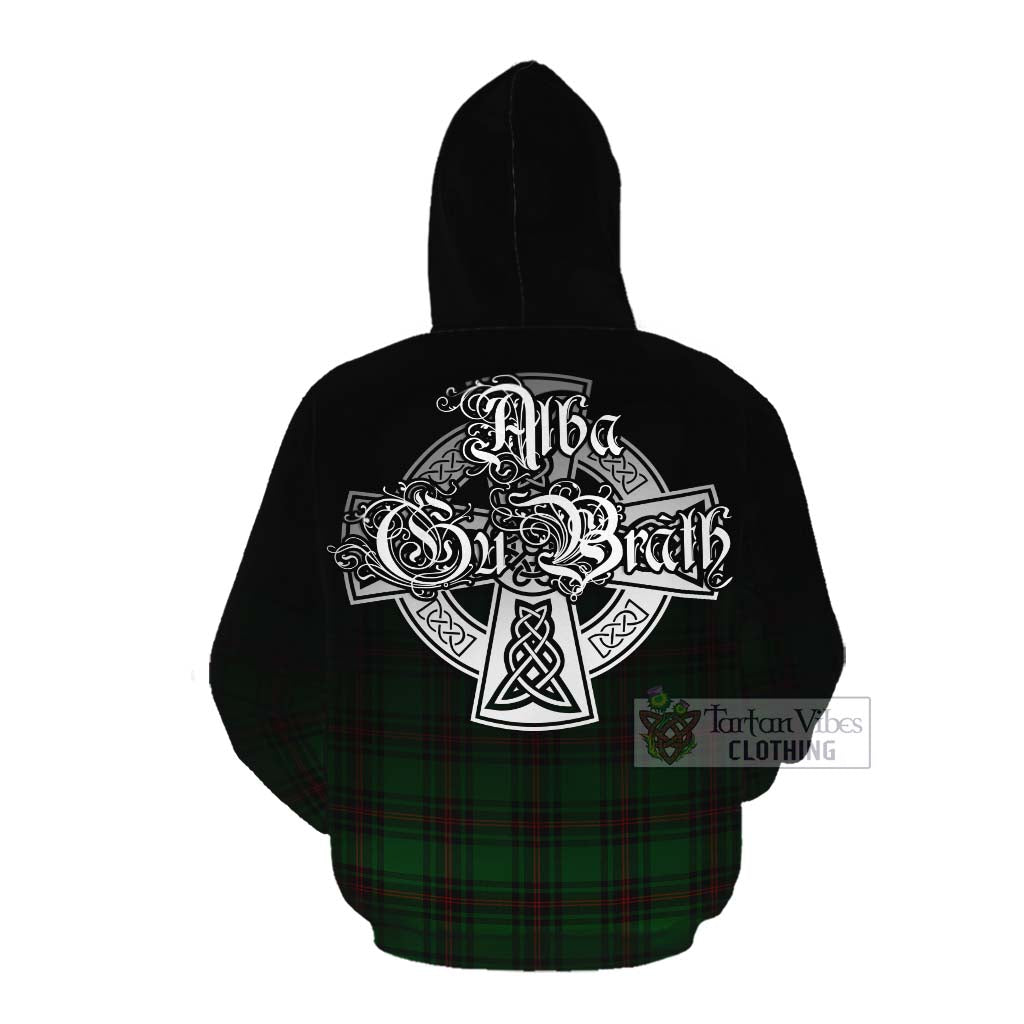 Tartan Vibes Clothing Orrock Tartan Cotton Hoodie Featuring Alba Gu Brath Family Crest Celtic Inspired