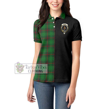 Orrock Tartan Women's Polo Shirt with Family Crest and Half Of Me Style - Tartan Vibes Clothing
