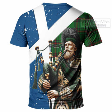 Orrock Tartan T-Shirt with Family Crest Scottish Bagpiper Vibes - Tartan Vibes Clothing