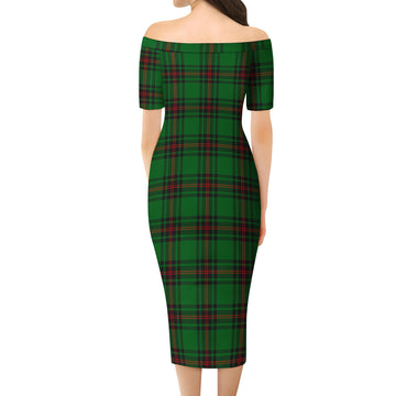 Orrock Tartan Off Shoulder Lady Dress - Tartan Vibes Clothing