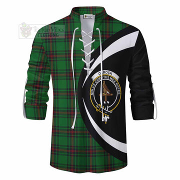 Orrock Tartan Ghillie Kilt Shirt with Family Crest Circle Style - Tartan Vibes Clothing