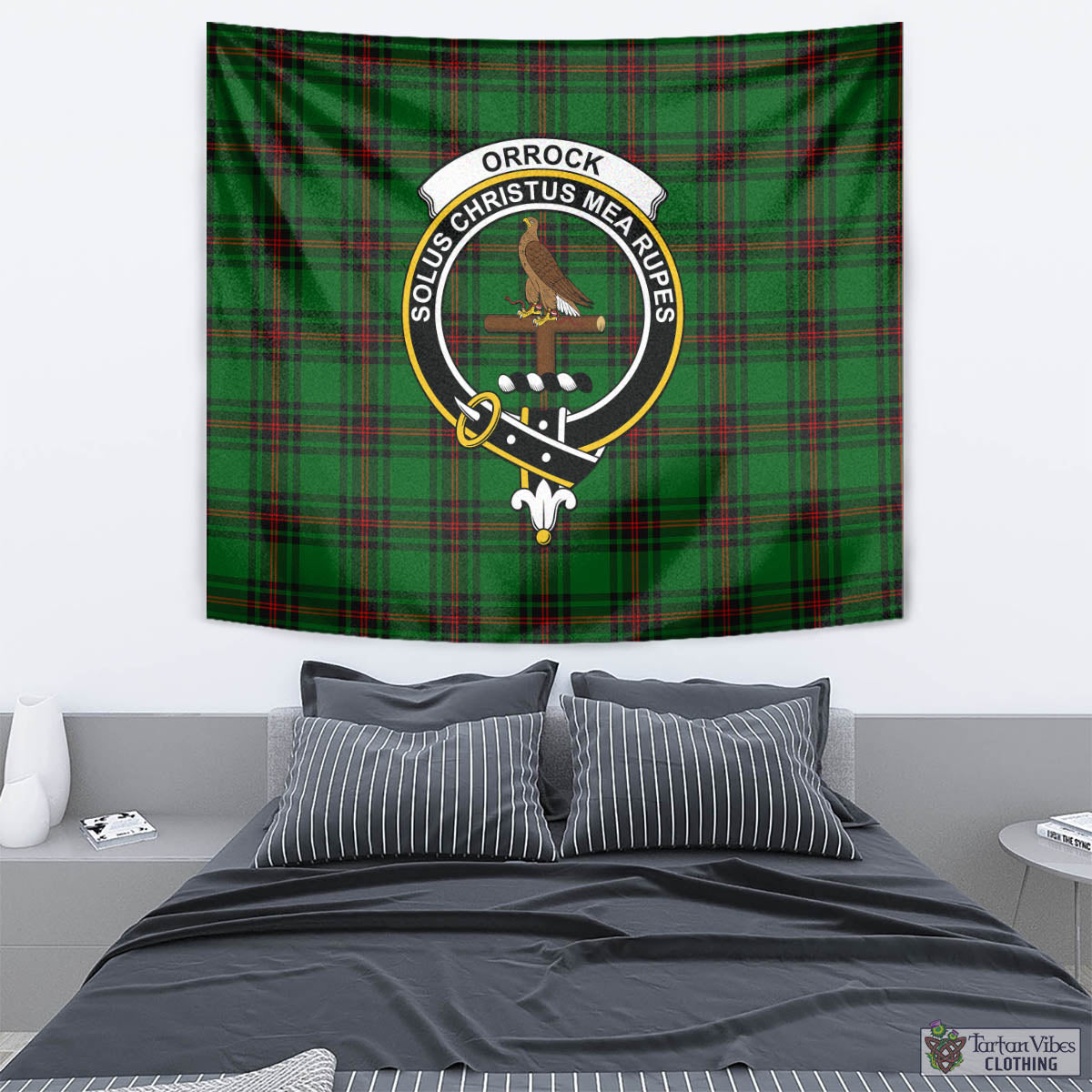 Orrock Tartan Tapestry Wall Hanging and Home Decor for Room with Family Crest - Tartan Vibes Clothing