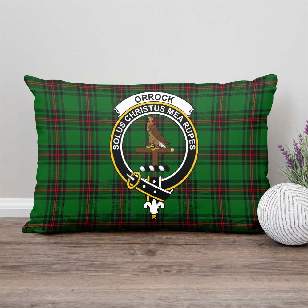Orrock Tartan Pillow Cover with Family Crest - Tartan Vibes Clothing