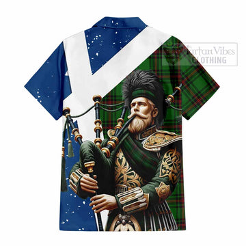 Orrock Tartan Hawaiian Shirt with Family Crest Scottish Bagpiper Vibes - Tartan Vibes Clothing