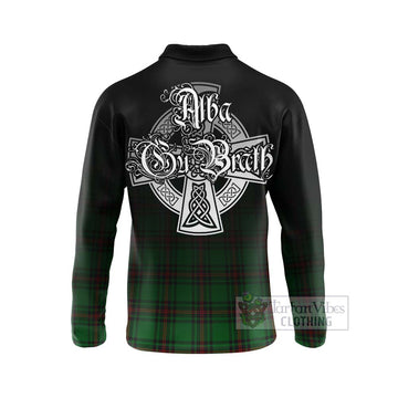 Orrock Tartan Long Sleeve Polo Shirt Featuring Alba Gu Brath Family Crest Celtic Inspired - Tartan Vibes Clothing