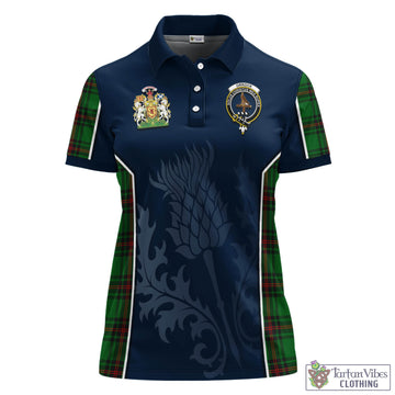 Orrock Tartan Women's Polo Shirt with Family Crest and Scottish Thistle Vibes Sport Style