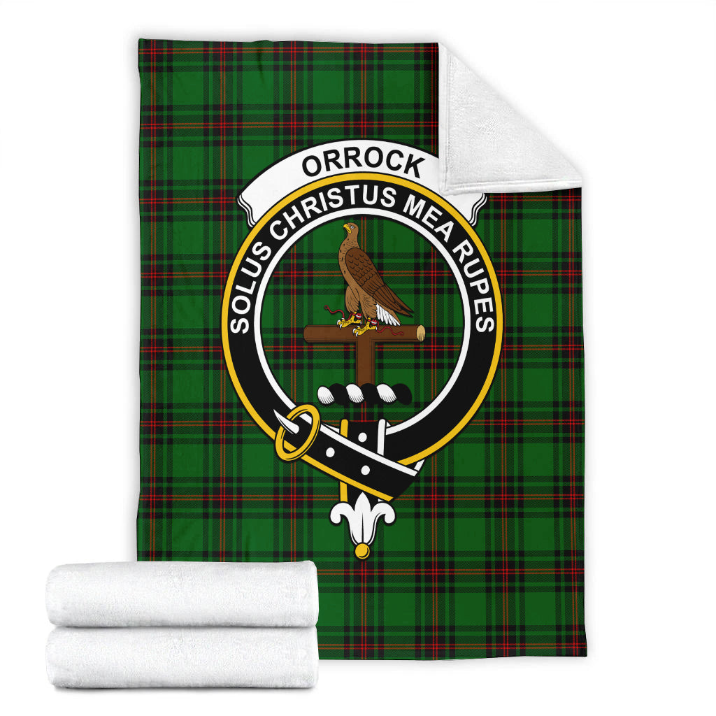 Orrock Tartan Blanket with Family Crest - Tartan Vibes Clothing