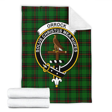 Orrock Tartan Blanket with Family Crest - Tartan Vibes Clothing