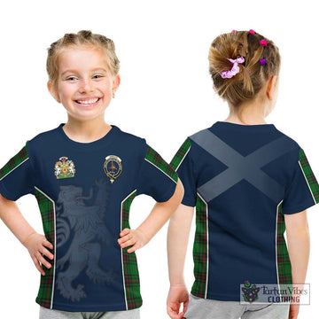 Orrock Tartan Kid T-Shirt with Family Crest and Lion Rampant Vibes Sport Style - Tartan Vibes Clothing