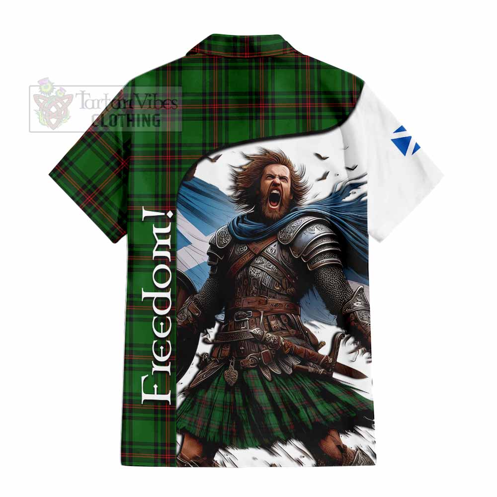 Orrock Crest Tartan Hawaiian Shirt Inspired by the Freedom of Scottish Warrior - Tartan Vibes Clothing