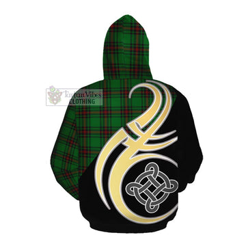 Orrock Tartan Cotton Hoodie with Family Crest and Celtic Symbol Style Pullover Hoodie - Tartan Vibes Clothing