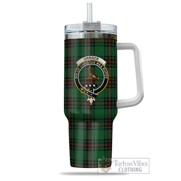 Orrock Tartan and Family Crest Tumbler with Handle
