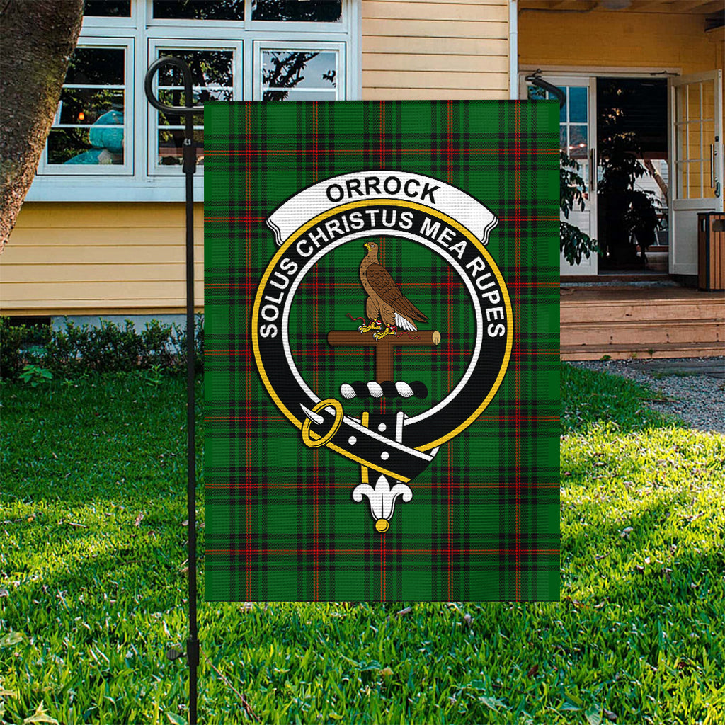 Orrock Tartan Garden Flag with Family Crest Garden Flag - Tartan Vibes Clothing