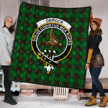 Orrock Tartan Quilt with Family Crest
