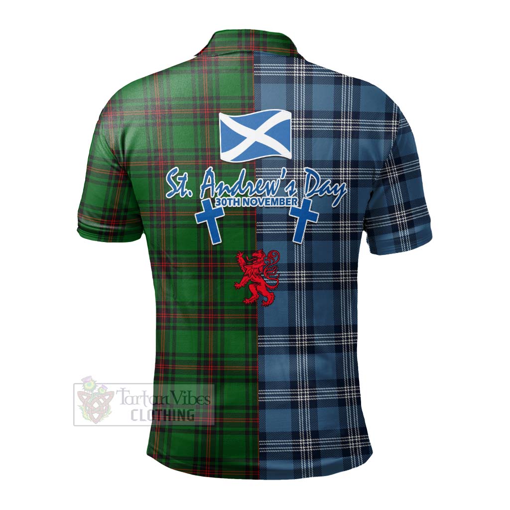 Orrock Tartan Polo Shirt Happy St. Andrew's Day Half Tartan Style - Tartan Vibes Clothing