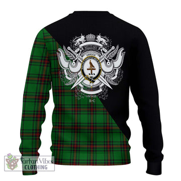 Orrock Tartan Ugly Sweater with Family Crest and Military Logo Style - Tartan Vibes Clothing