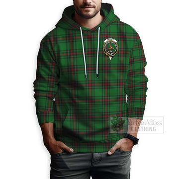 Orrock Tartan Hoodie with Family Crest Celtic Skull Style - Tartan Vibes Clothing