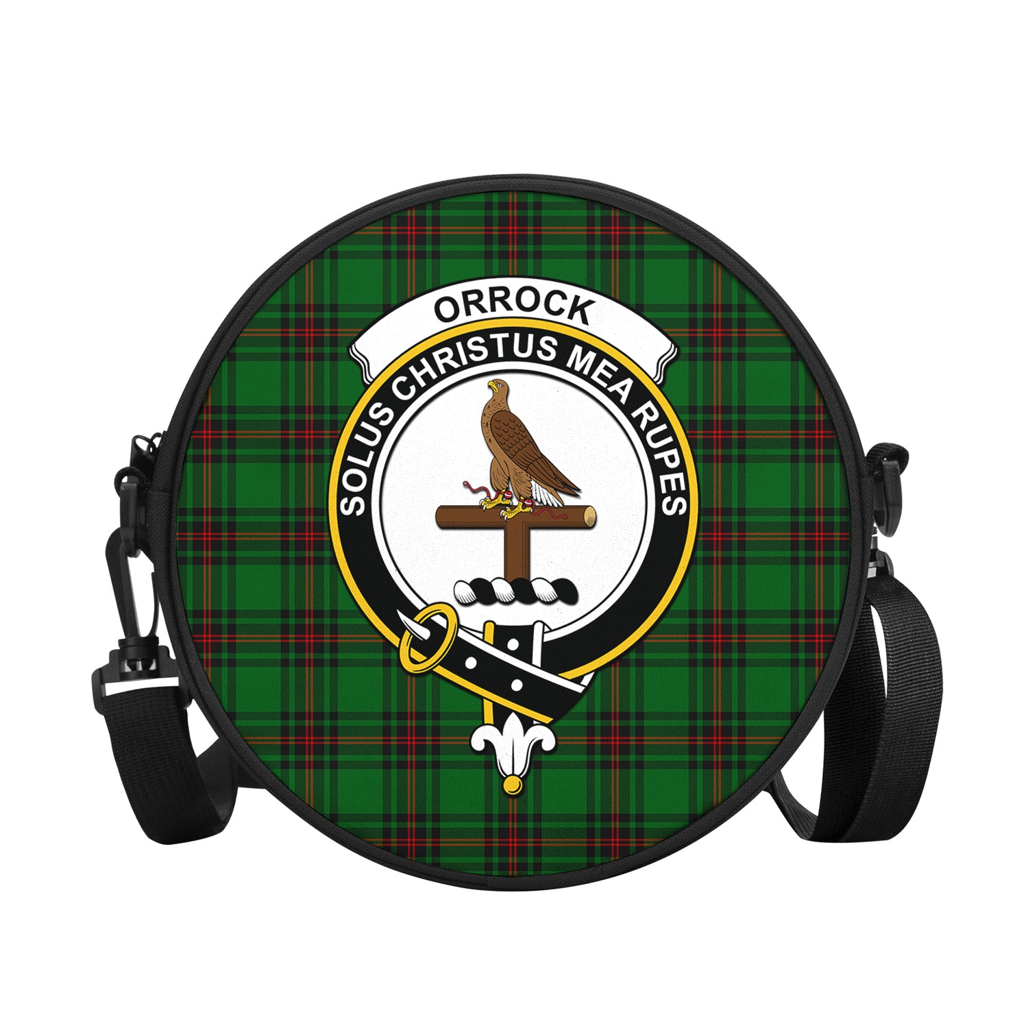Orrock Tartan Round Satchel Bags with Family Crest - Tartan Vibes Clothing