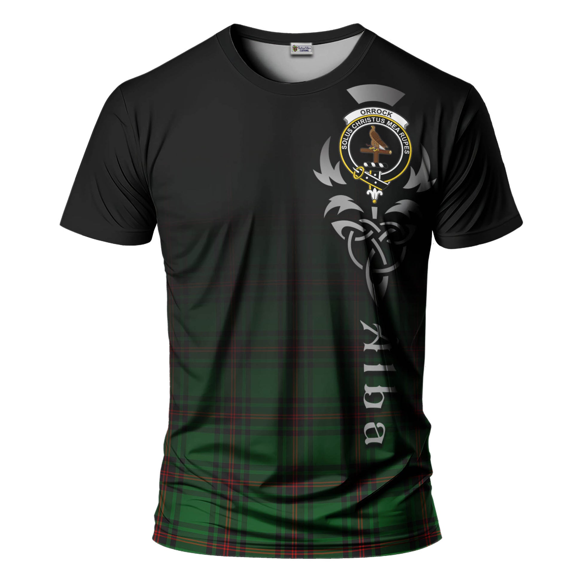 Orrock Tartan T-Shirt Featuring Alba Gu Brath Family Crest Celtic Inspired - Tartan Vibes Clothing