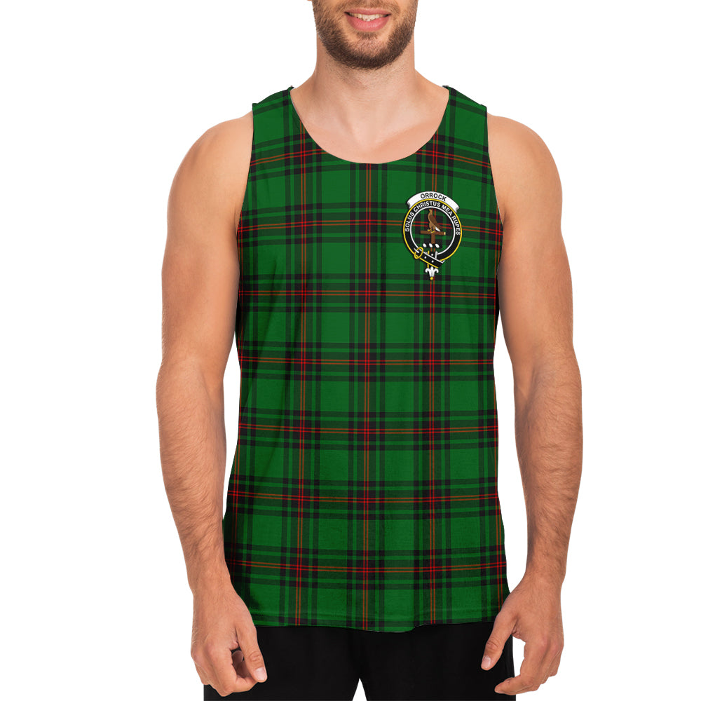 Orrock Tartan Mens Tank Top with Family Crest - Tartan Vibes Clothing