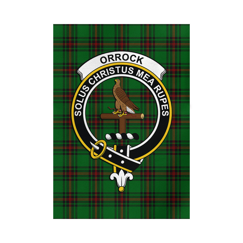 Orrock Tartan Garden Flag with Family Crest - Tartan Vibes Clothing
