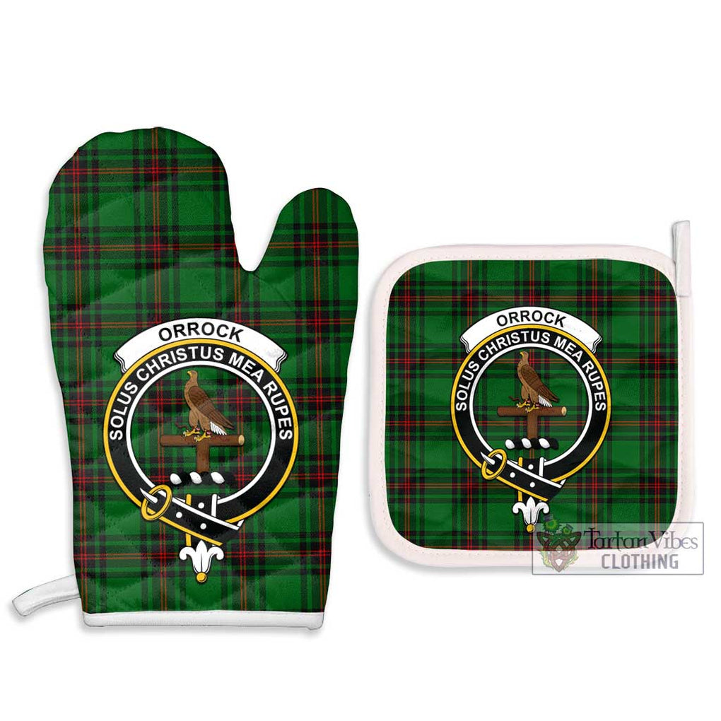 Orrock Tartan Combo Oven Mitt & Pot-Holder with Family Crest - Tartan Vibes Clothing