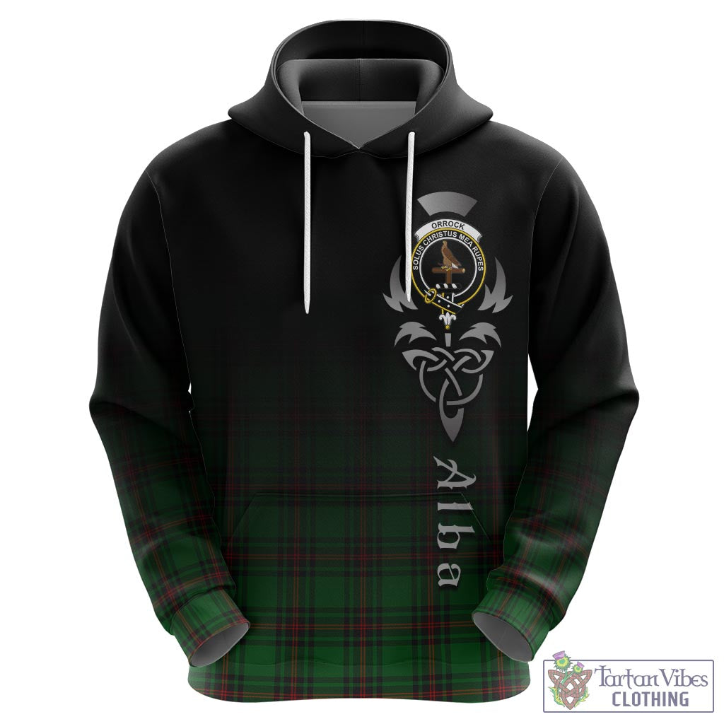 Tartan Vibes Clothing Orrock Tartan Hoodie Featuring Alba Gu Brath Family Crest Celtic Inspired