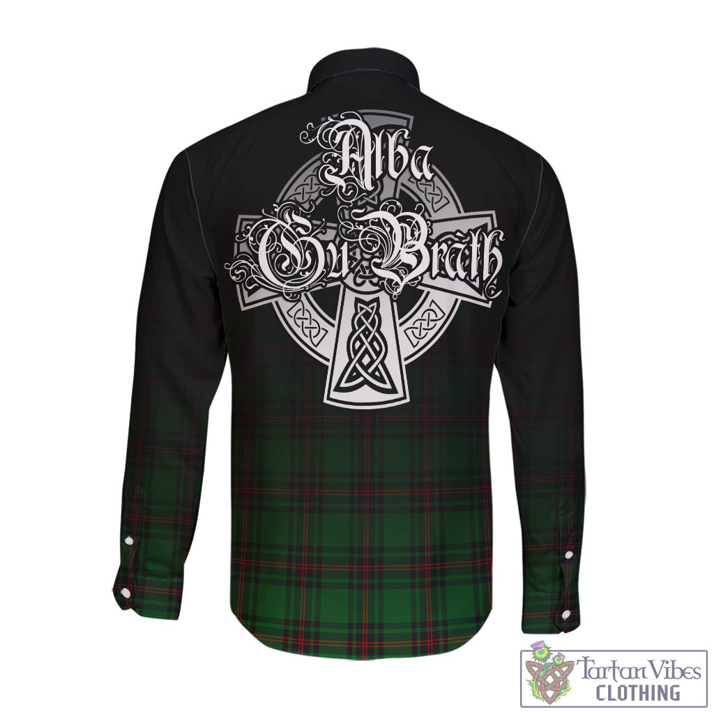 Orrock Tartan Long Sleeve Button Up Featuring Alba Gu Brath Family Crest Celtic Inspired - Tartan Vibes Clothing