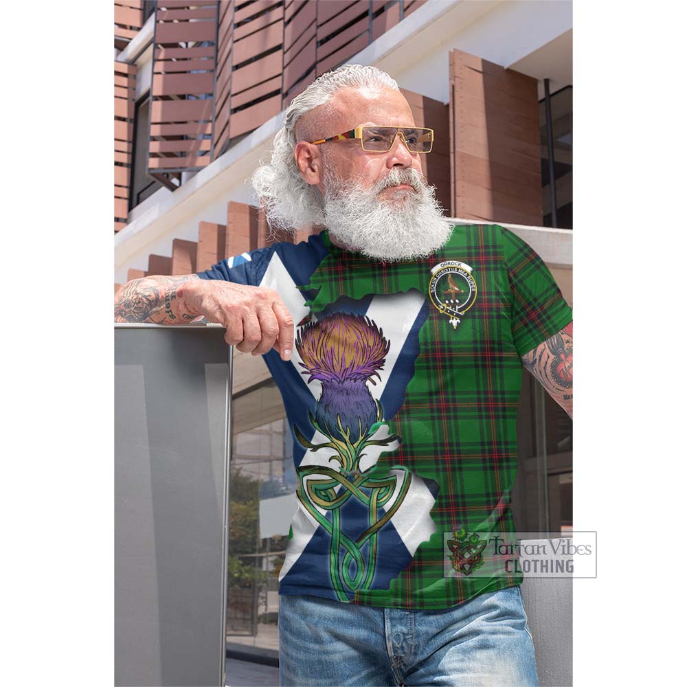 Orrock Tartan Family Crest Cotton T-shirt Scottish Thistle Celtic Inspired - Tartan Vibes Clothing