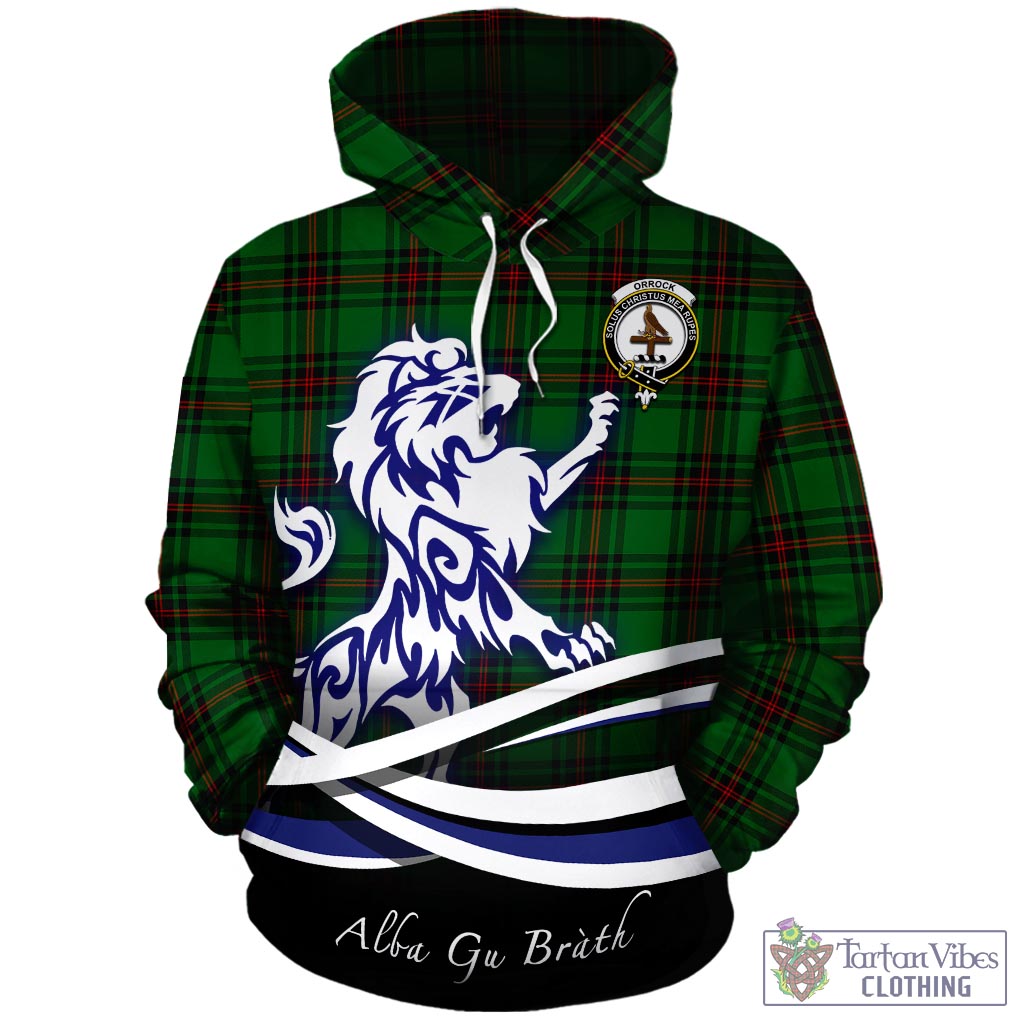 Orrock Tartan Hoodie with Alba Gu Brath Regal Lion Emblem - Tartan Vibes Clothing