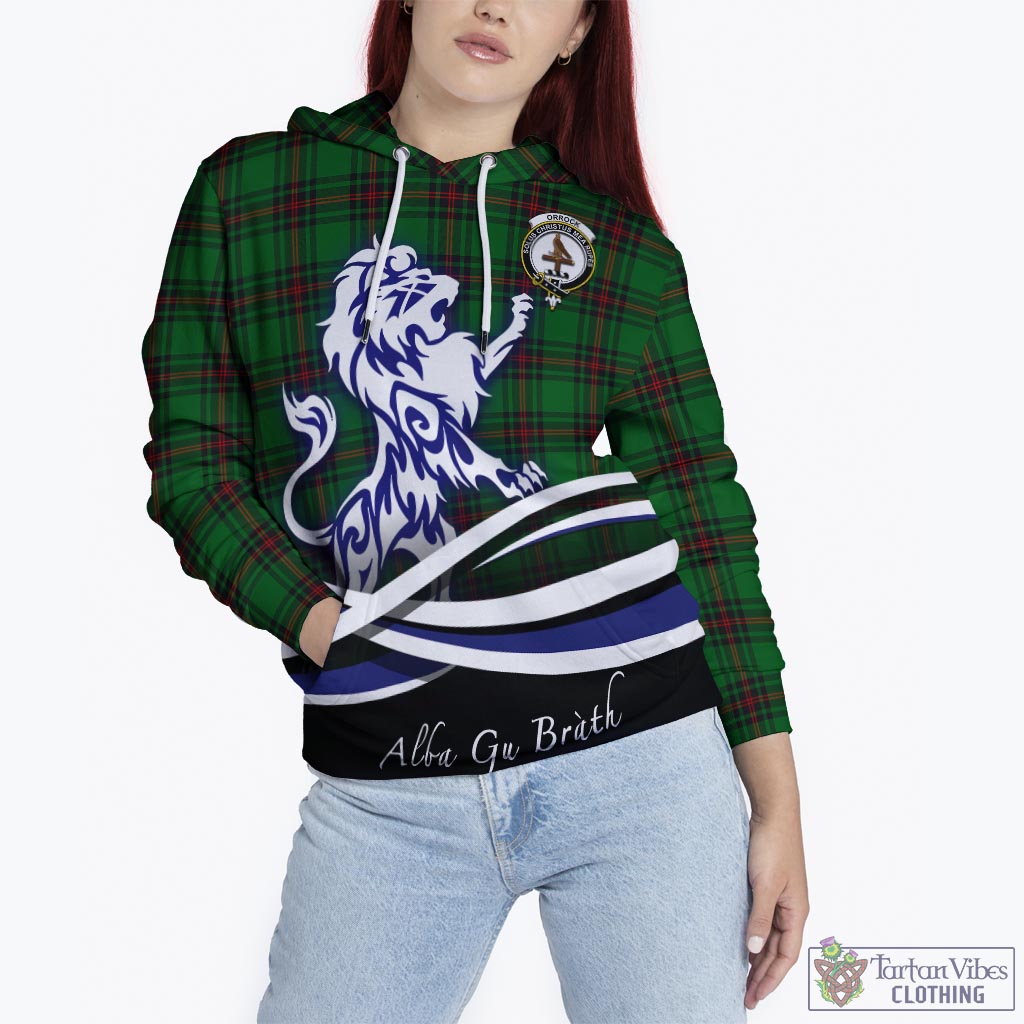 Orrock Tartan Hoodie with Alba Gu Brath Regal Lion Emblem - Tartan Vibes Clothing
