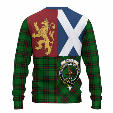 Orrock Crest Tartan Knitted Sweater with Lion Rampant Saltire Style