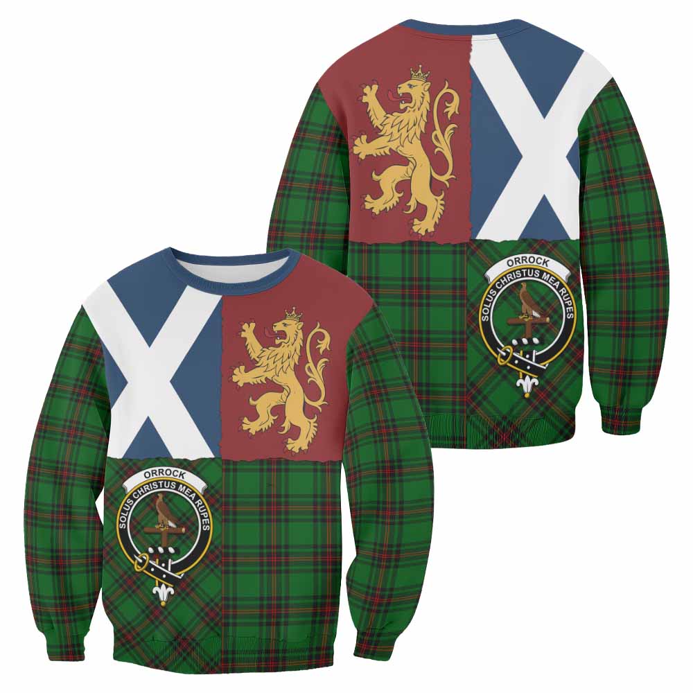 Orrock Crest Tartan Sweatshirt with Lion Rampant Saltire Style