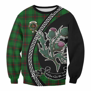 Orrock Family Crest Tartan Sweatshirt Alba Thistle Inspired - Tartan Vibes Clothing