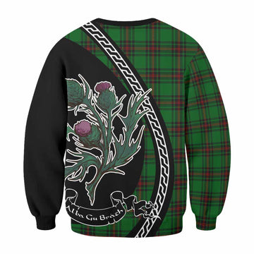 Orrock Family Crest Tartan Sweatshirt Alba Thistle Inspired - Tartan Vibes Clothing
