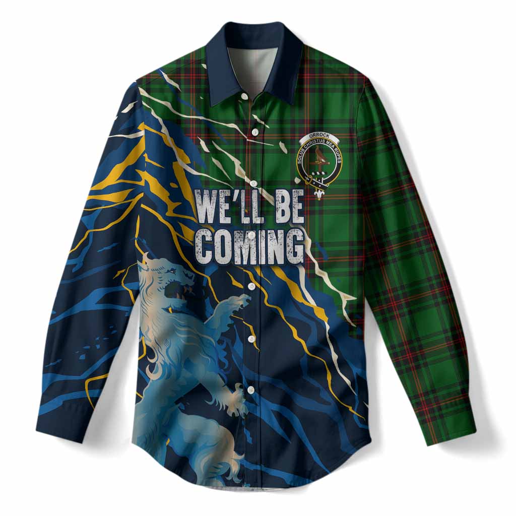 Orrock Scotland Tartan Women Casual Shirt WC2026 Football - We'll Be Coming